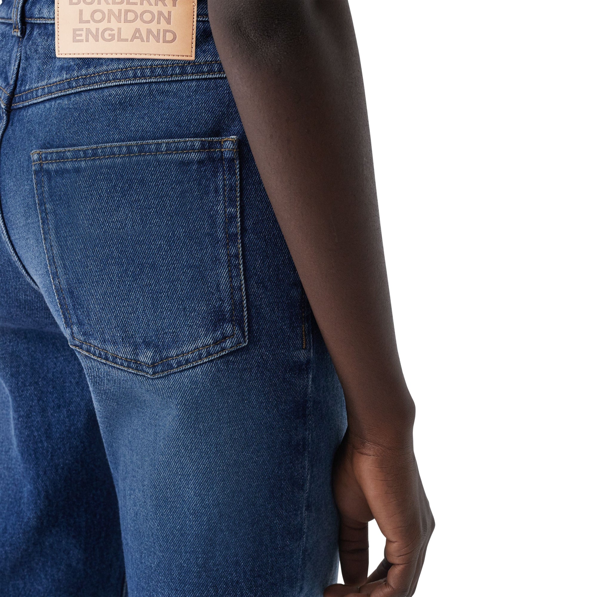 Jean droit avec logo - Indigo