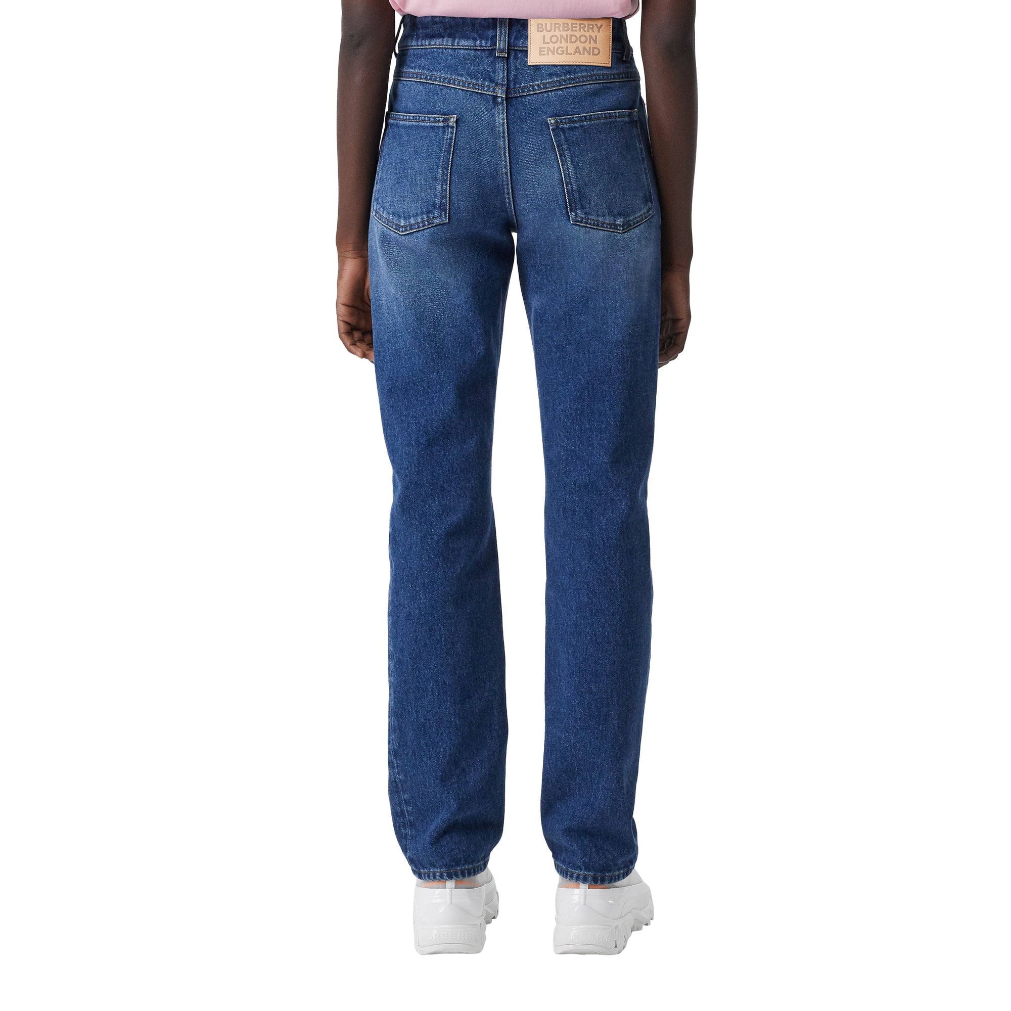 Jean droit avec logo - Indigo