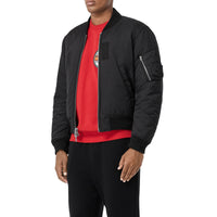 Bomber réversible en jacquard d'econyl® monogram - Noir