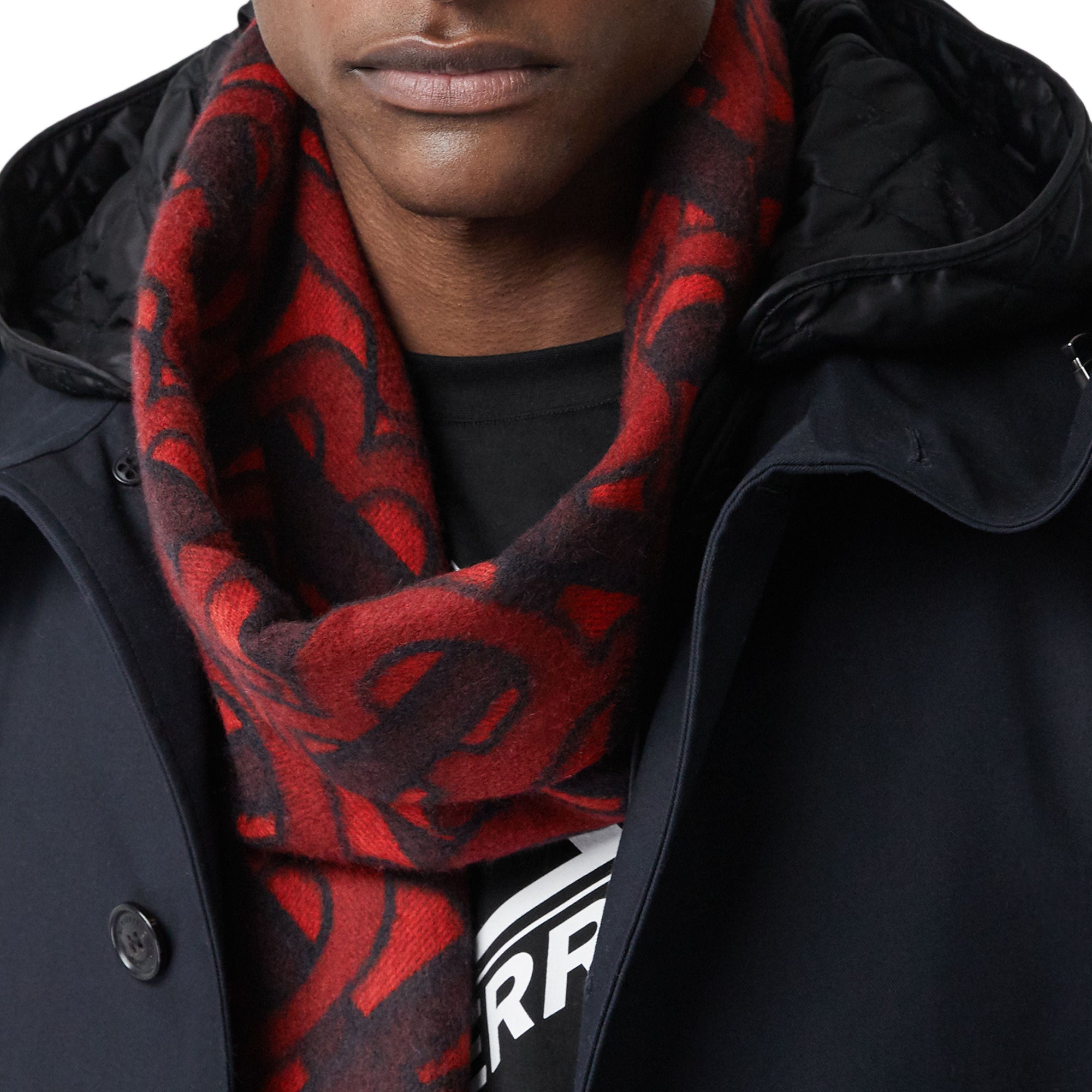 CRIMSON Écharpe en jacquard de cachemire Monogram
