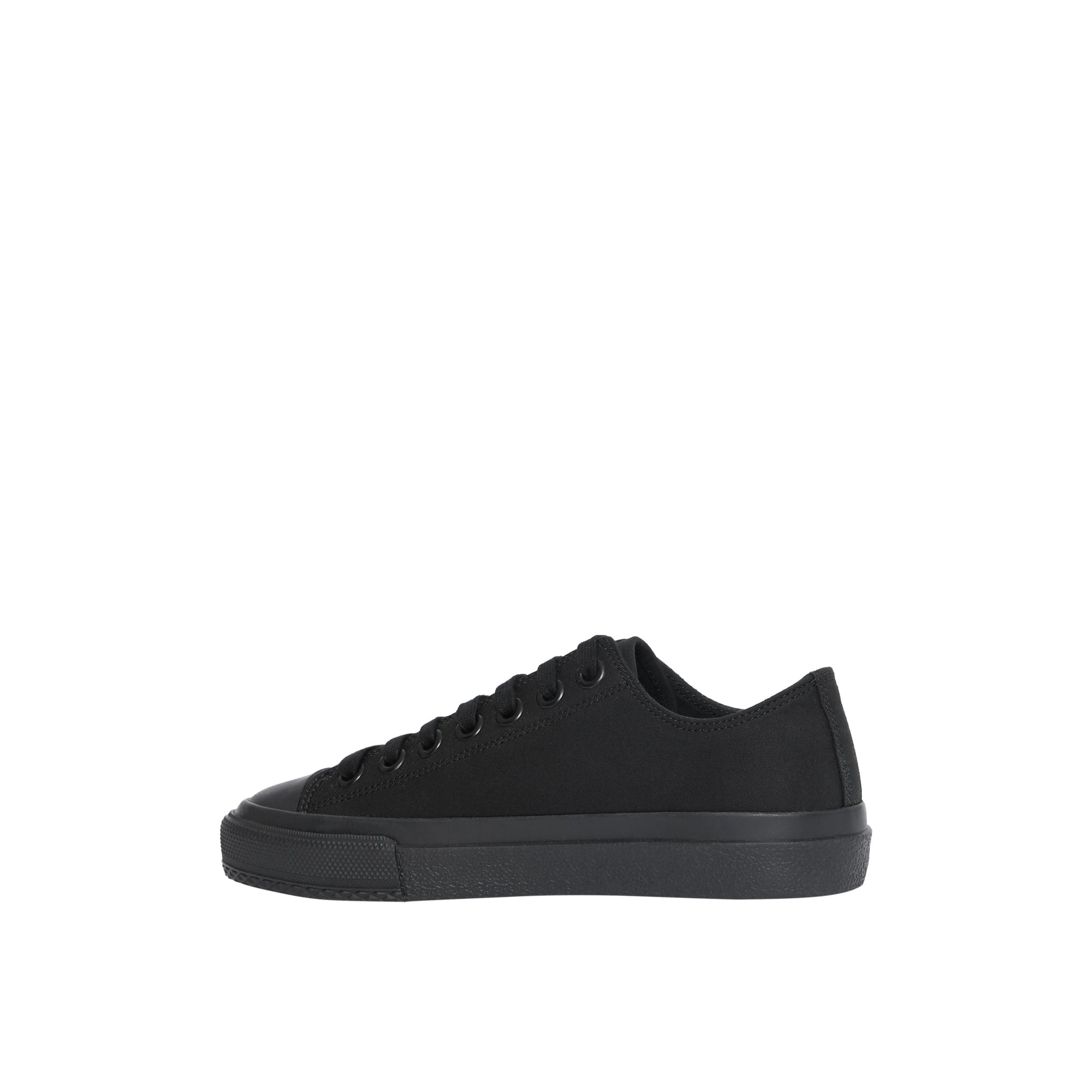 Sneakers en gabardine de coton vintage check avec logo - Noir & beige d'archive