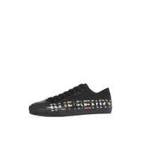 BLACK/ARCHIVEBEIGE Sneakers en gabardine de coton Vintage check avec logo
