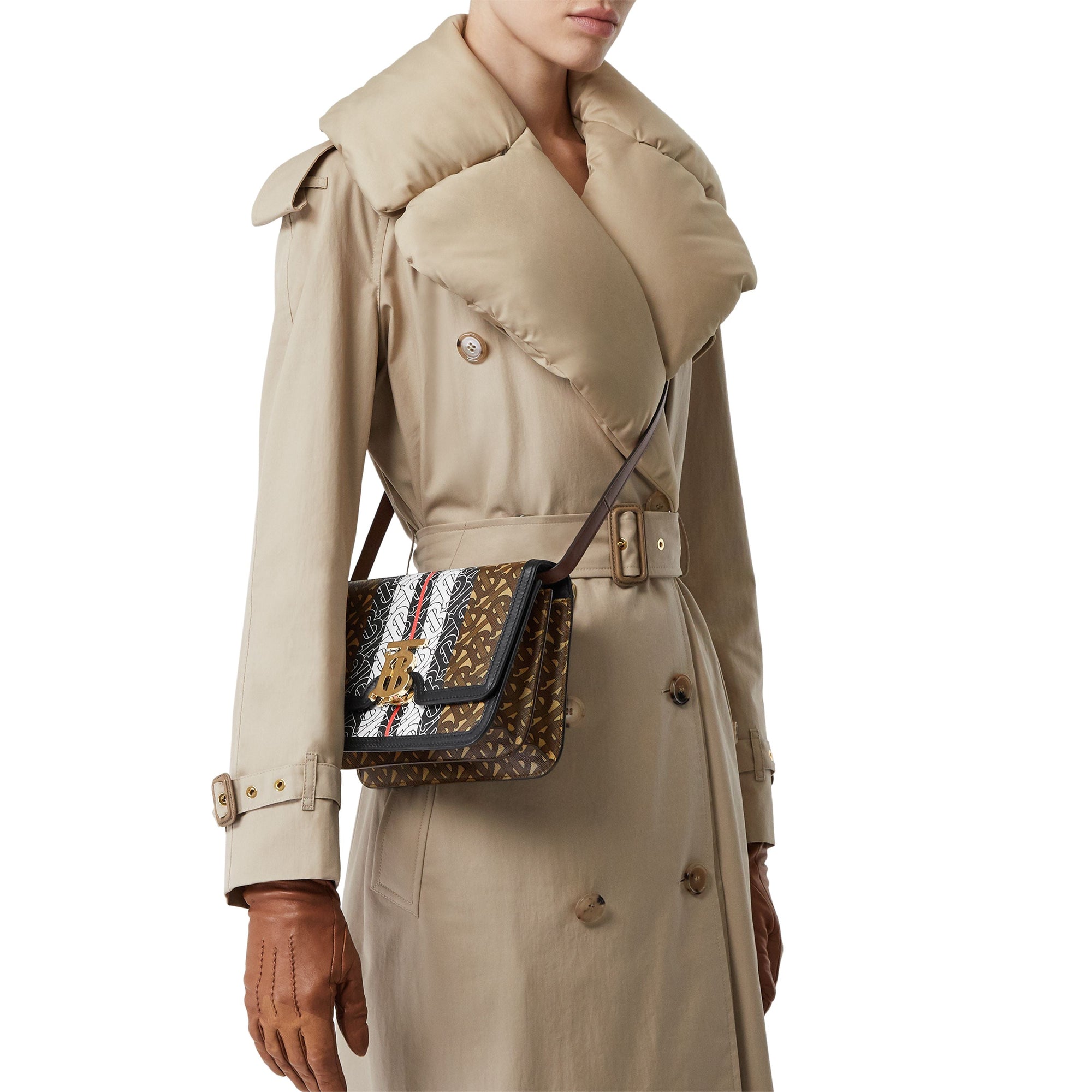BRIDLE BROWN Petit sac TB en toile écologique rayé Monogram