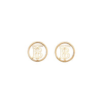 LIGHT GOLD Boucles d'oreilles plaquées or Monogram
