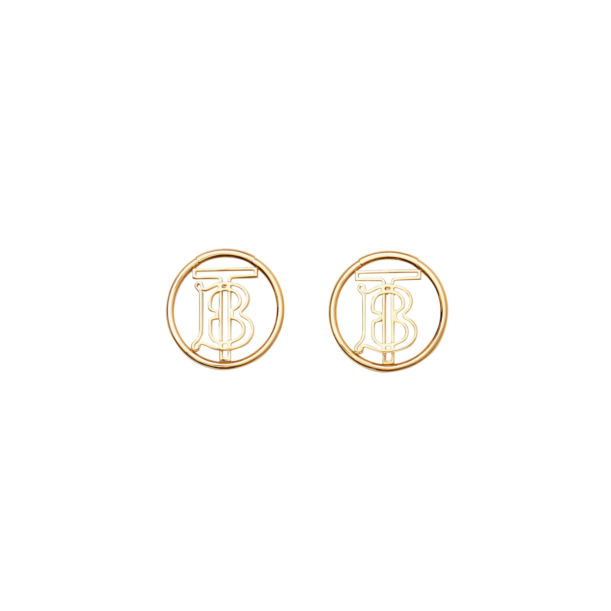 LIGHT GOLD Boucles d'oreilles plaquées or Monogram