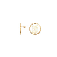 LIGHT GOLD Boucles d'oreilles plaquées or Monogram