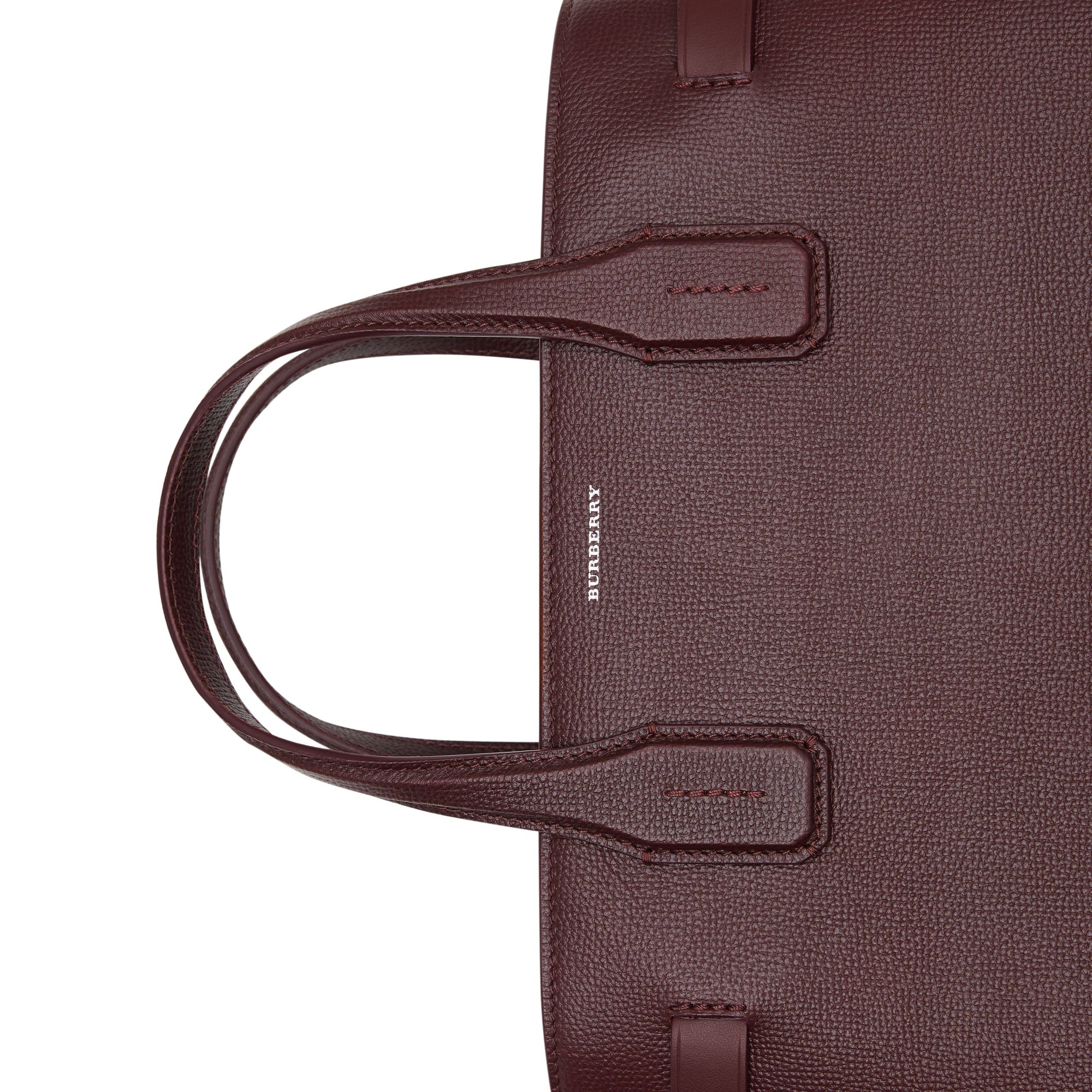 MAHOGANY RED Sac The Banner moyen en cuir avec Vintage check