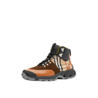 Bottines tor en cuir - Beige d'archive & hâle