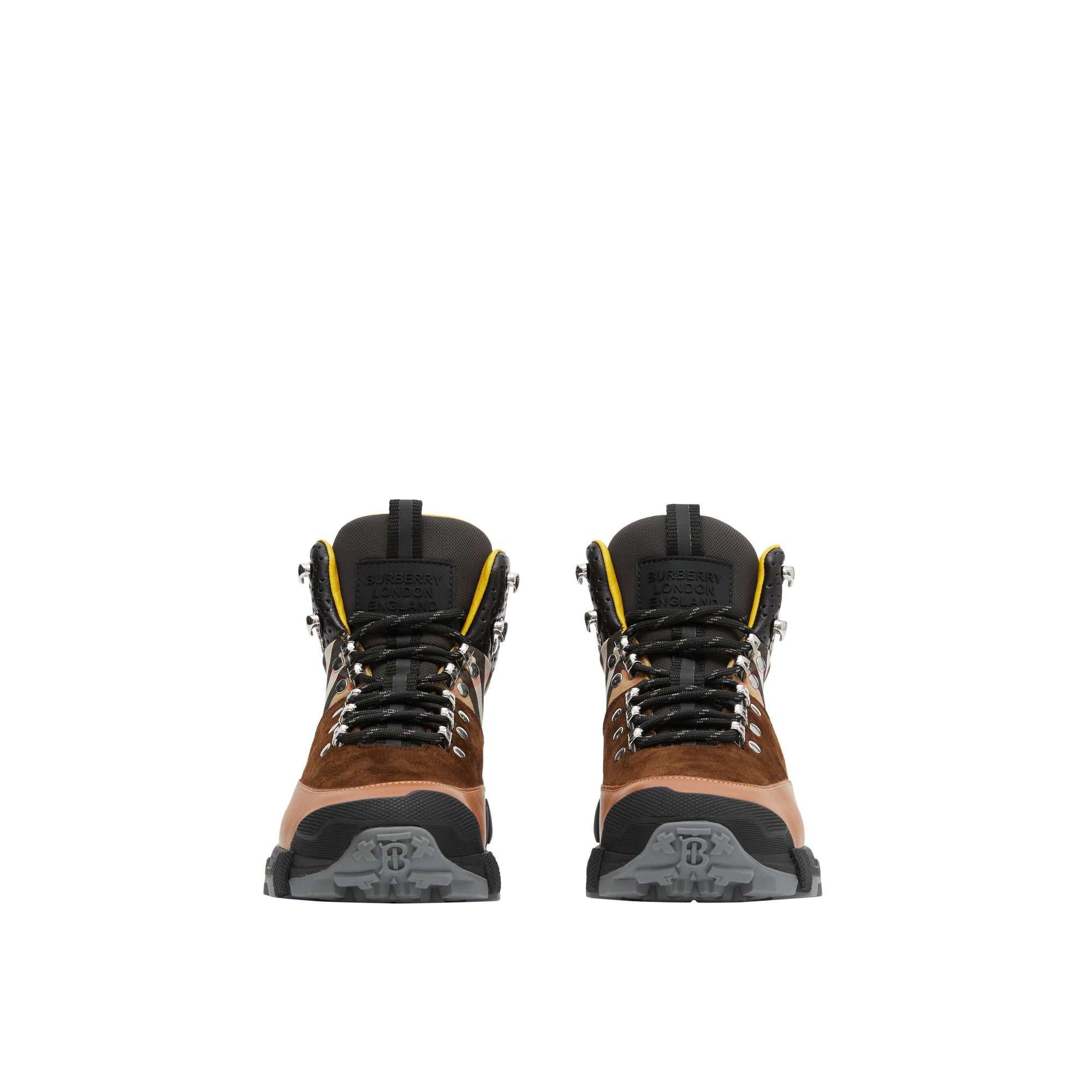 Bottines tor en cuir - Beige d'archive & hâle
