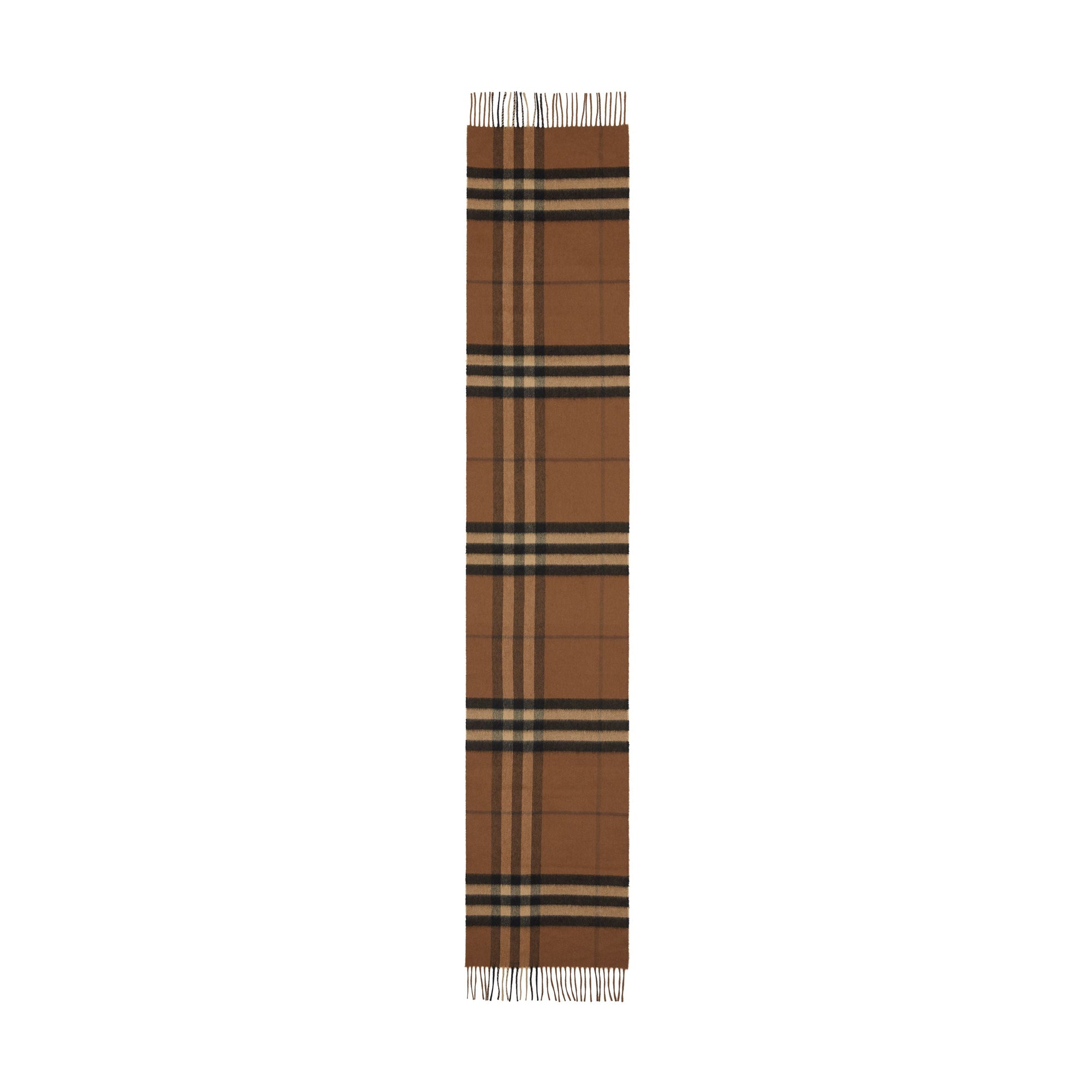 BRIDLE BROWN Écharpe classique en cachemire check