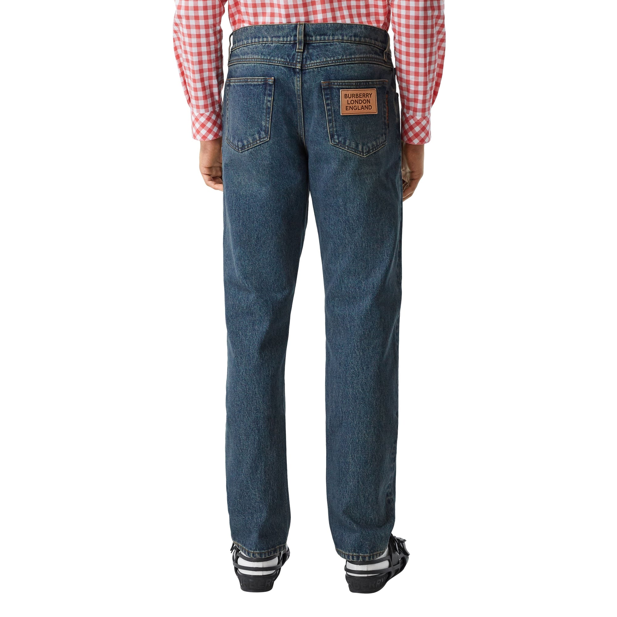 INDIGO Jean droit délavé