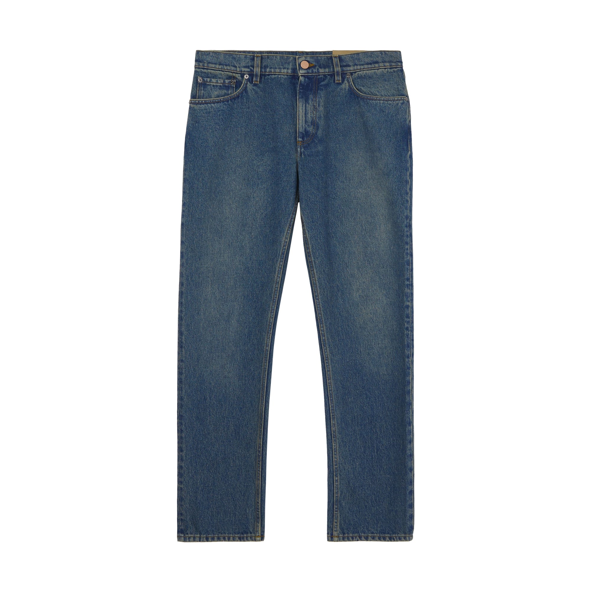 INDIGO Jean droit délavé