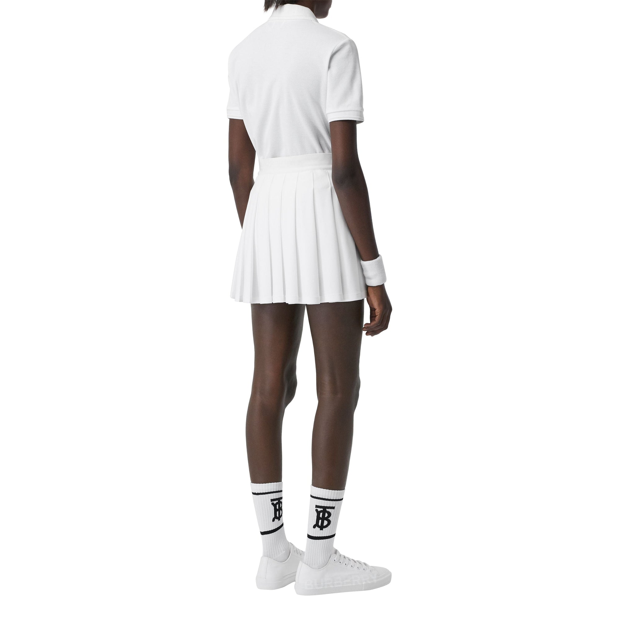 Jupe de tennis en jersey plissé - Blanc
