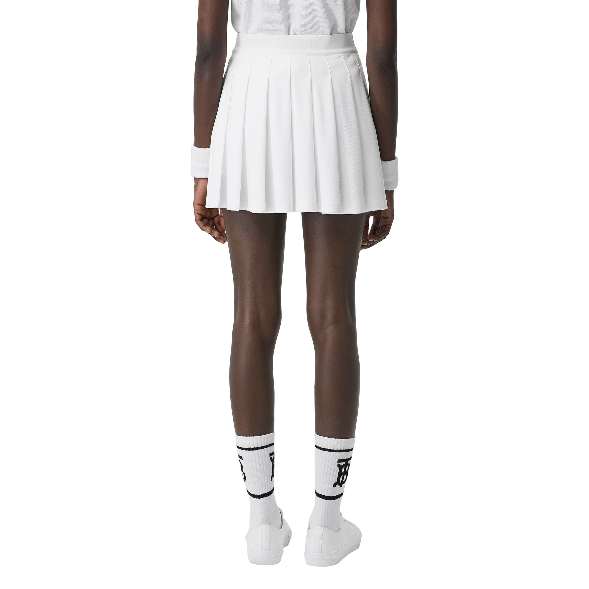 Jupe de tennis en jersey plissé - Blanc