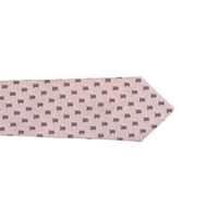 PALE PINK Cravate classique en jacquard de soie Monogram