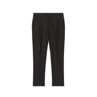 Pantalon chino slim en flanelle de laine - Noir