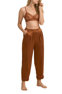Pantalon Passport - Noisette & Rouge