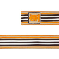 Foulard ultrafin en soie Monogram avec rayures iconiques et imprimé écaille de poisson - Camel Doux