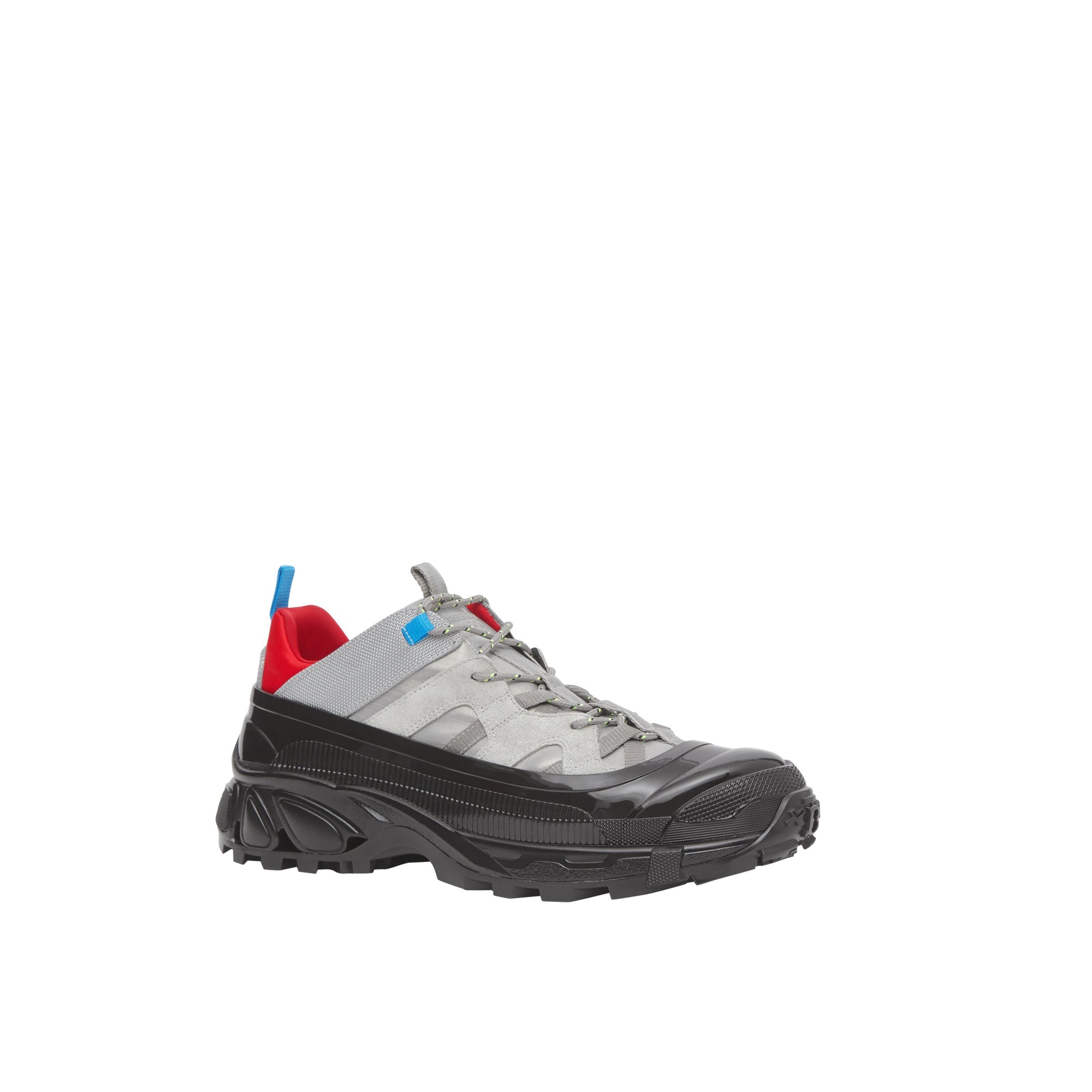 Sneakers arthur en nylon et cuir velours - Gris bleu