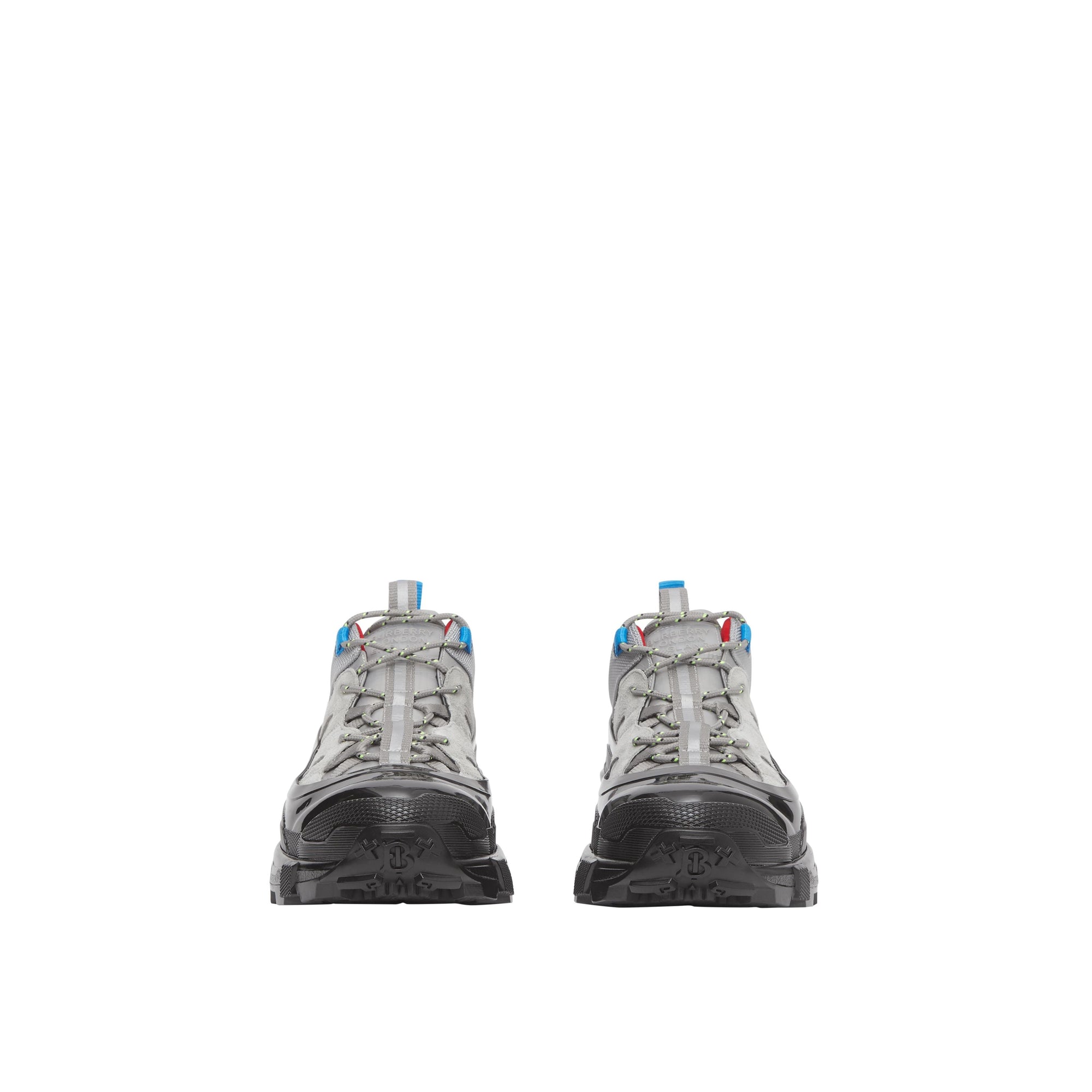 Sneakers arthur en nylon et cuir velours - Gris bleu