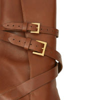 Bottines en cuir à brides - Hâle
