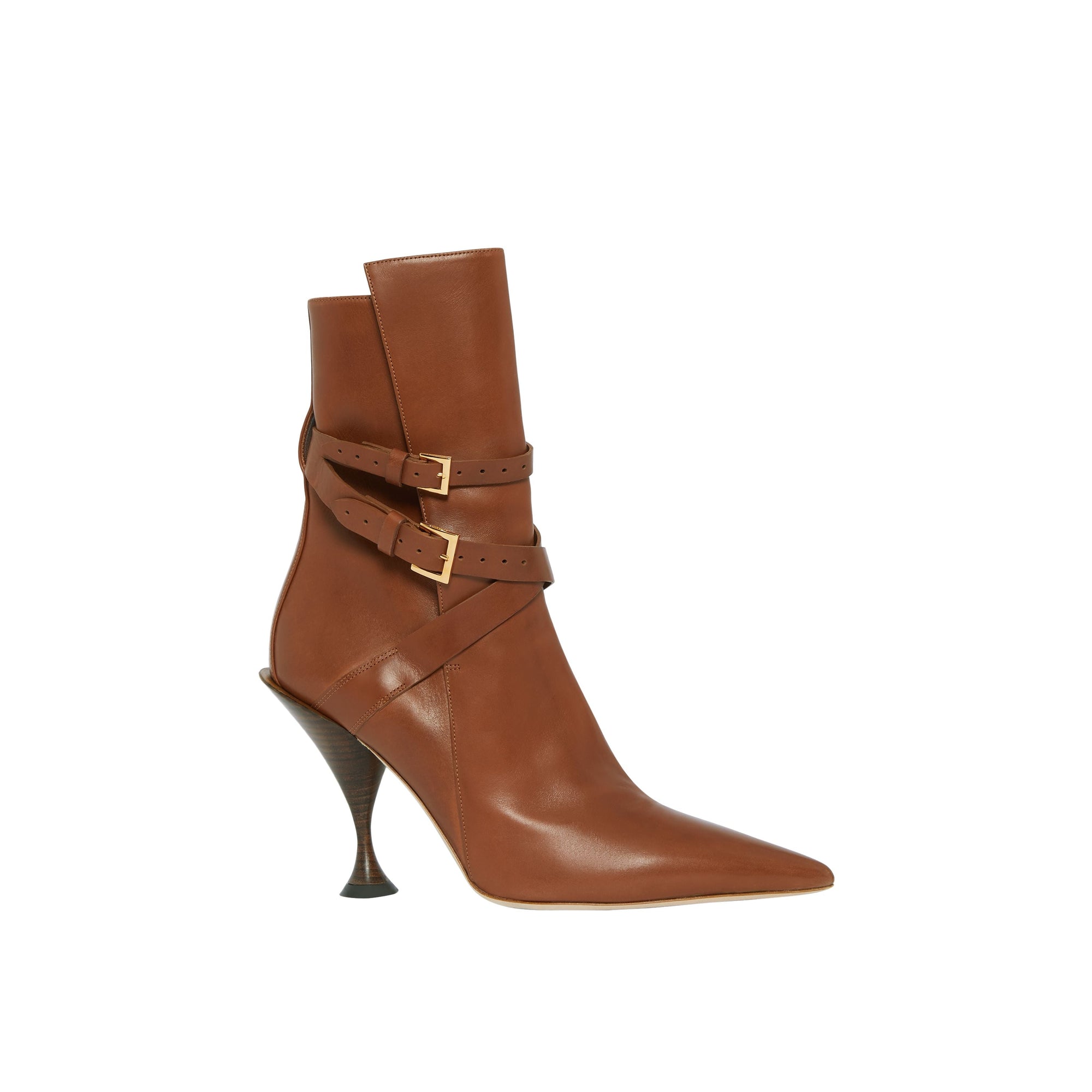 Bottines en cuir à brides - Hâle