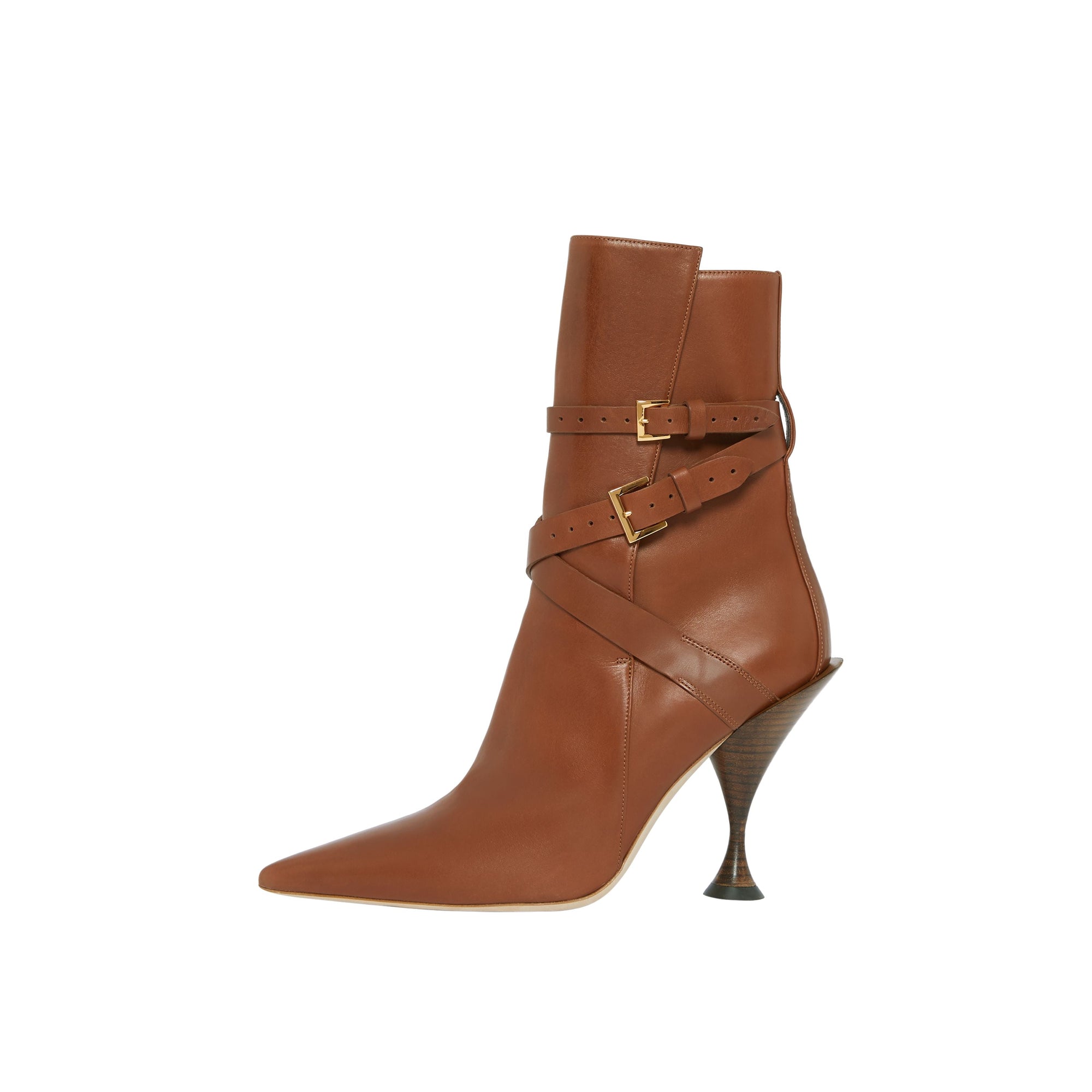 Bottines en cuir à brides - Hâle