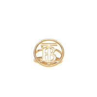 LIGHT GOLD Large bague Monogram plaquée or