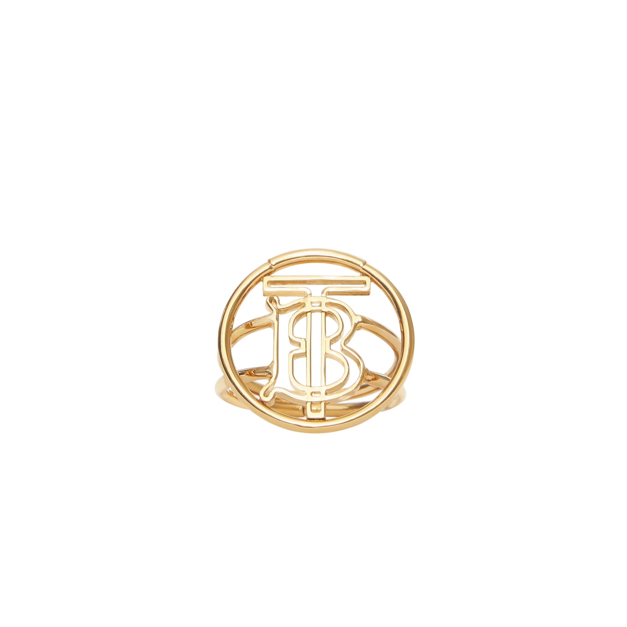 LIGHT GOLD Large bague Monogram plaquée or