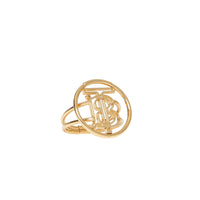 LIGHT GOLD Large bague Monogram plaquée or