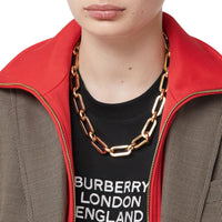Collier à maillons en résine et plaqué or - Or Clair & Corne