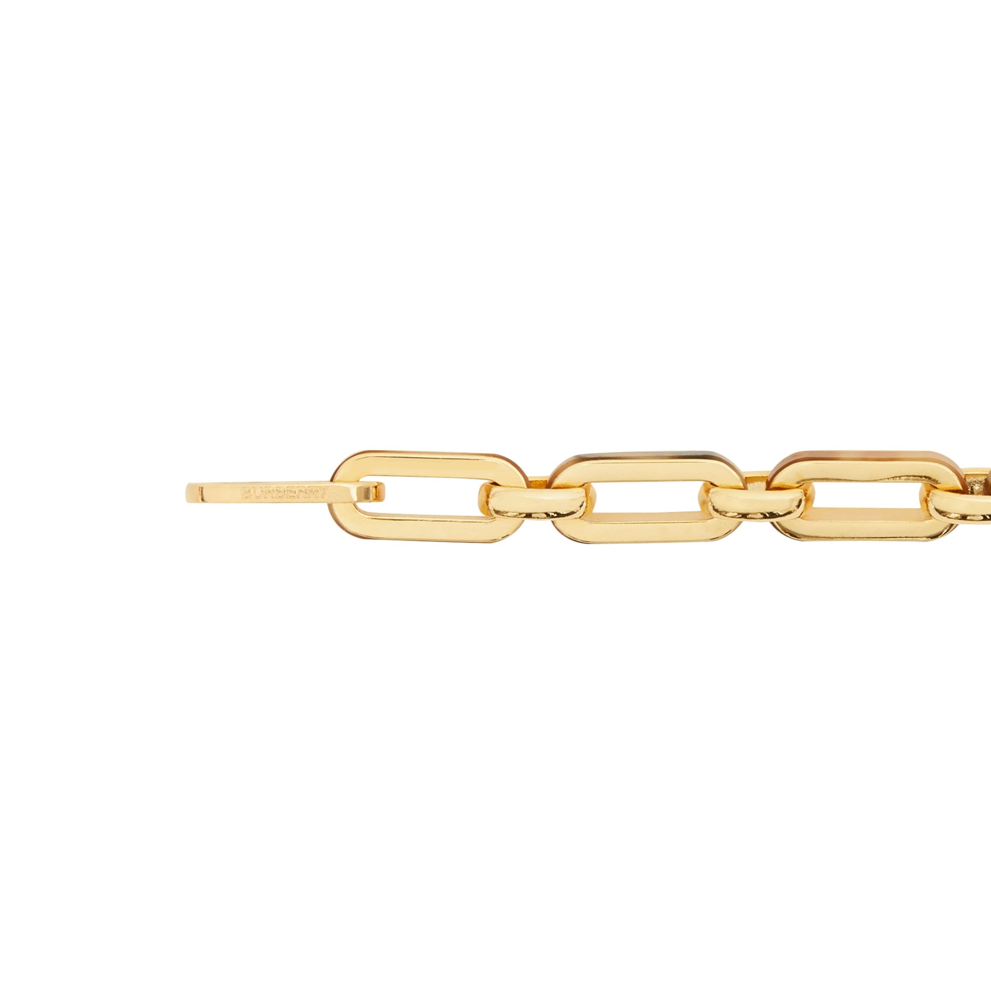 Collier à maillons en résine et plaqué or - Or Clair & Corne