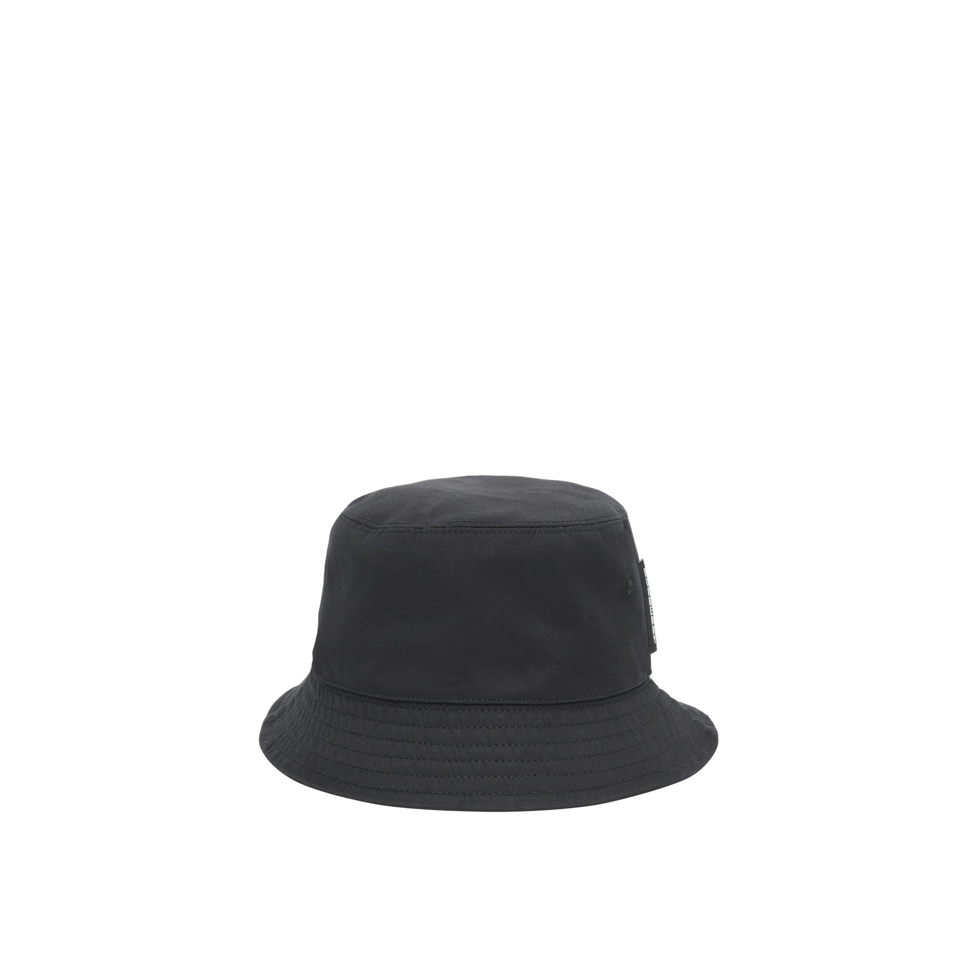Bob en sergé de coton avec logo - Noir
