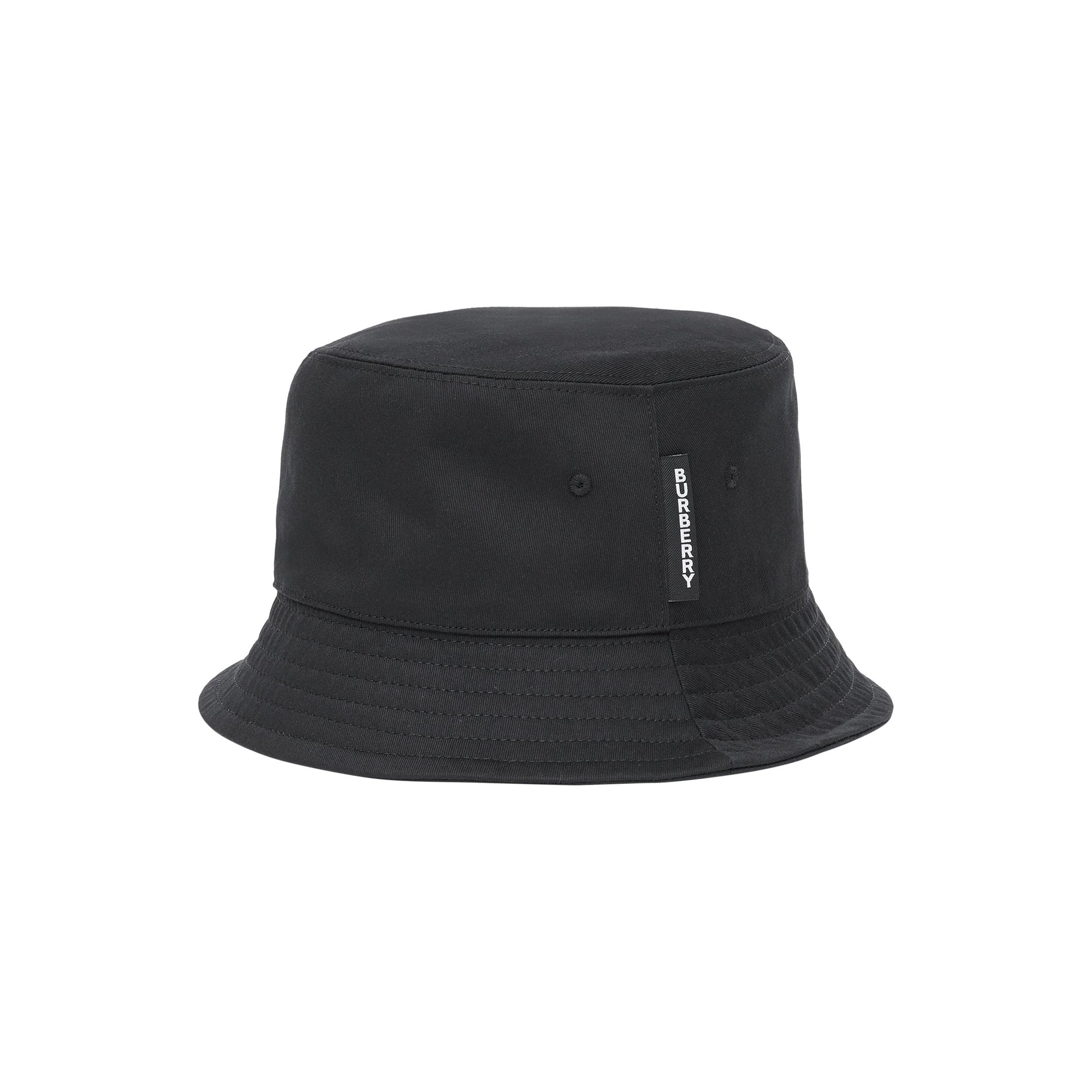 Bob en sergé de coton avec logo - Noir