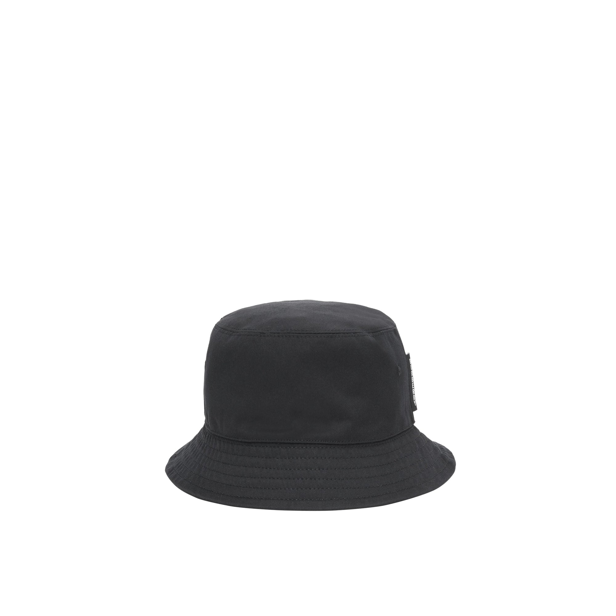 Bob en sergé de coton avec logo - Noir