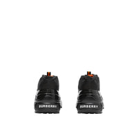 Sneakers arthur en nylon et cuir velours - Noir & orange vif