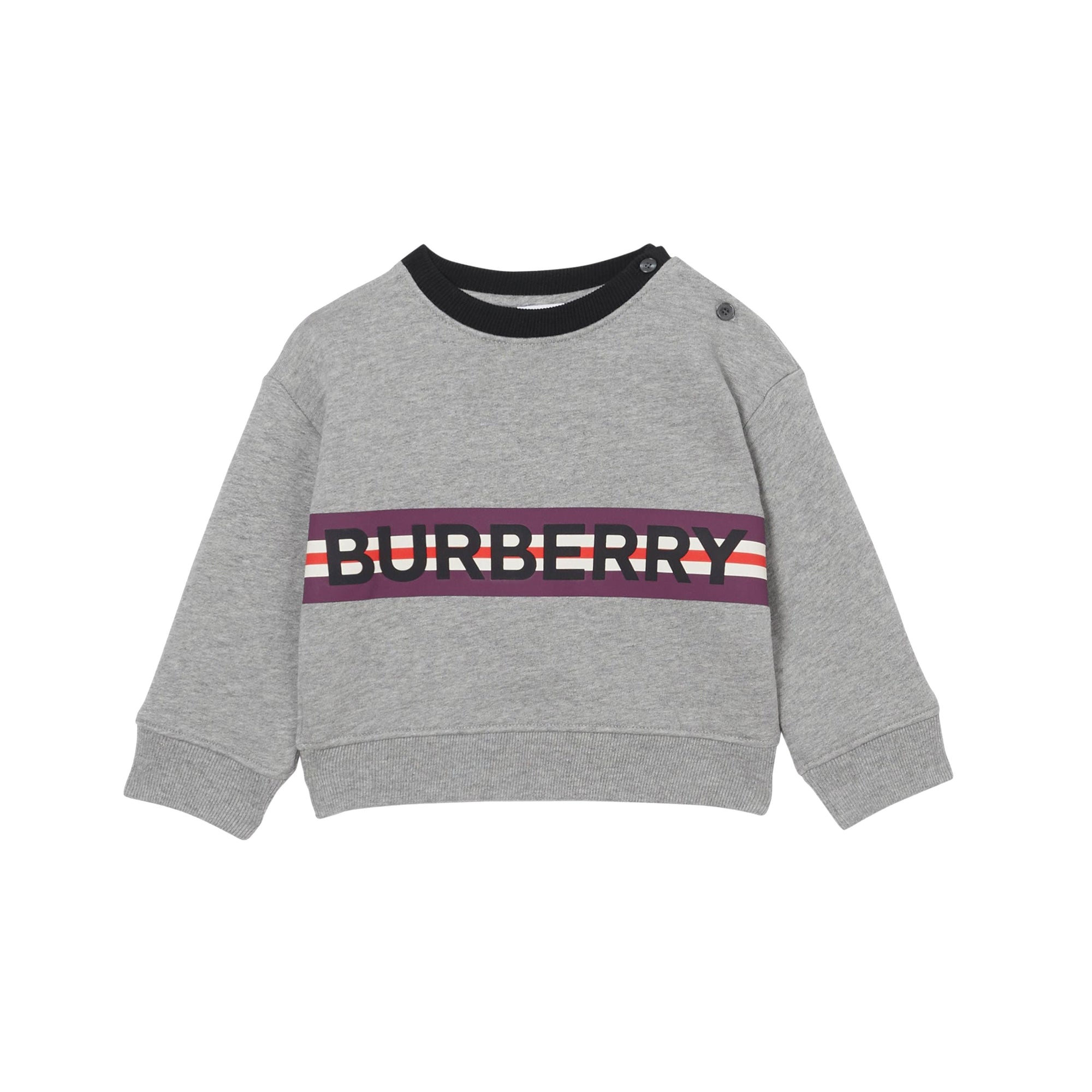 Sweat-shirt en jersey avec logo - Camaïeu de gris