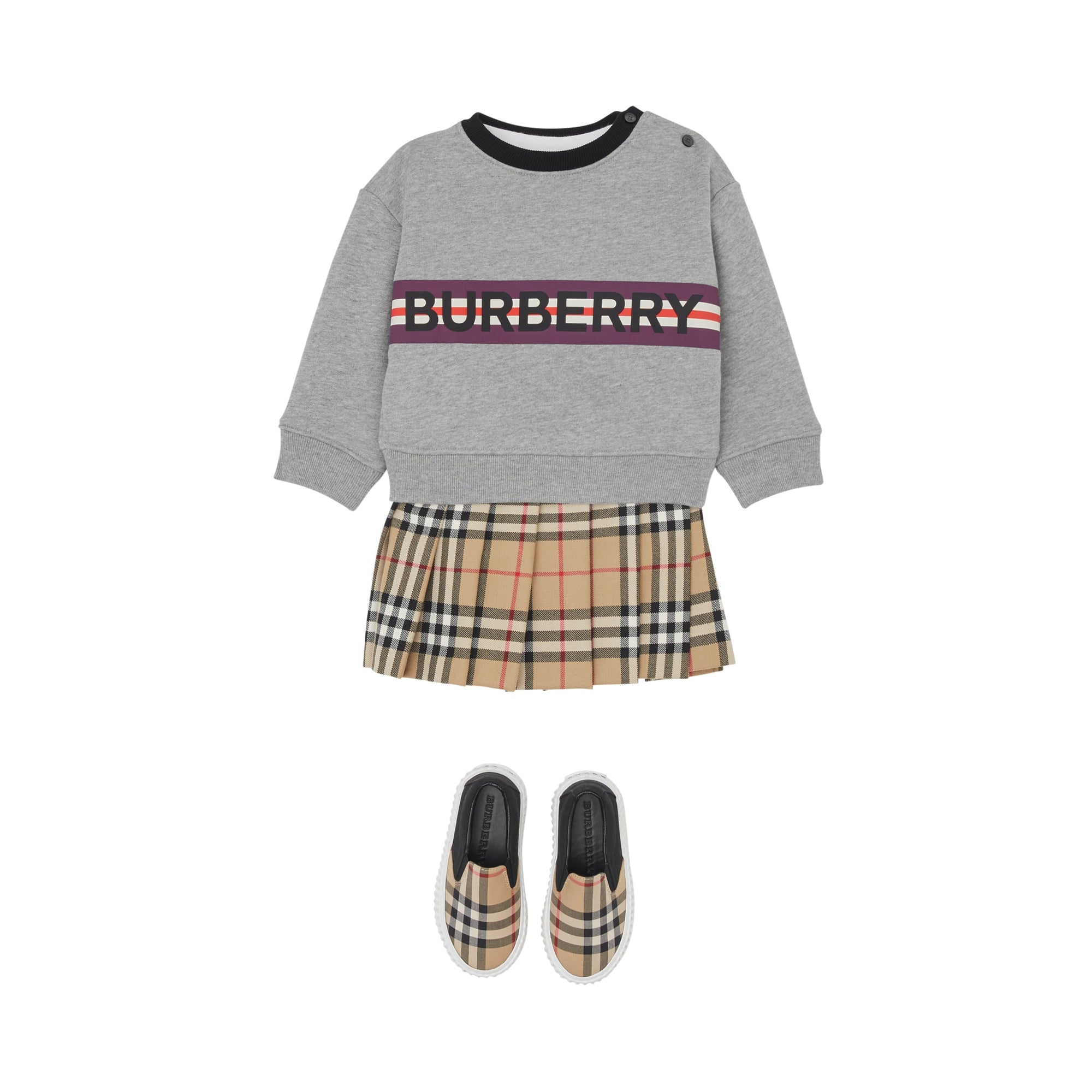 Sweat-shirt en jersey avec logo - Camaïeu de gris