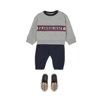Sweat-shirt en jersey avec logo - Camaïeu de gris