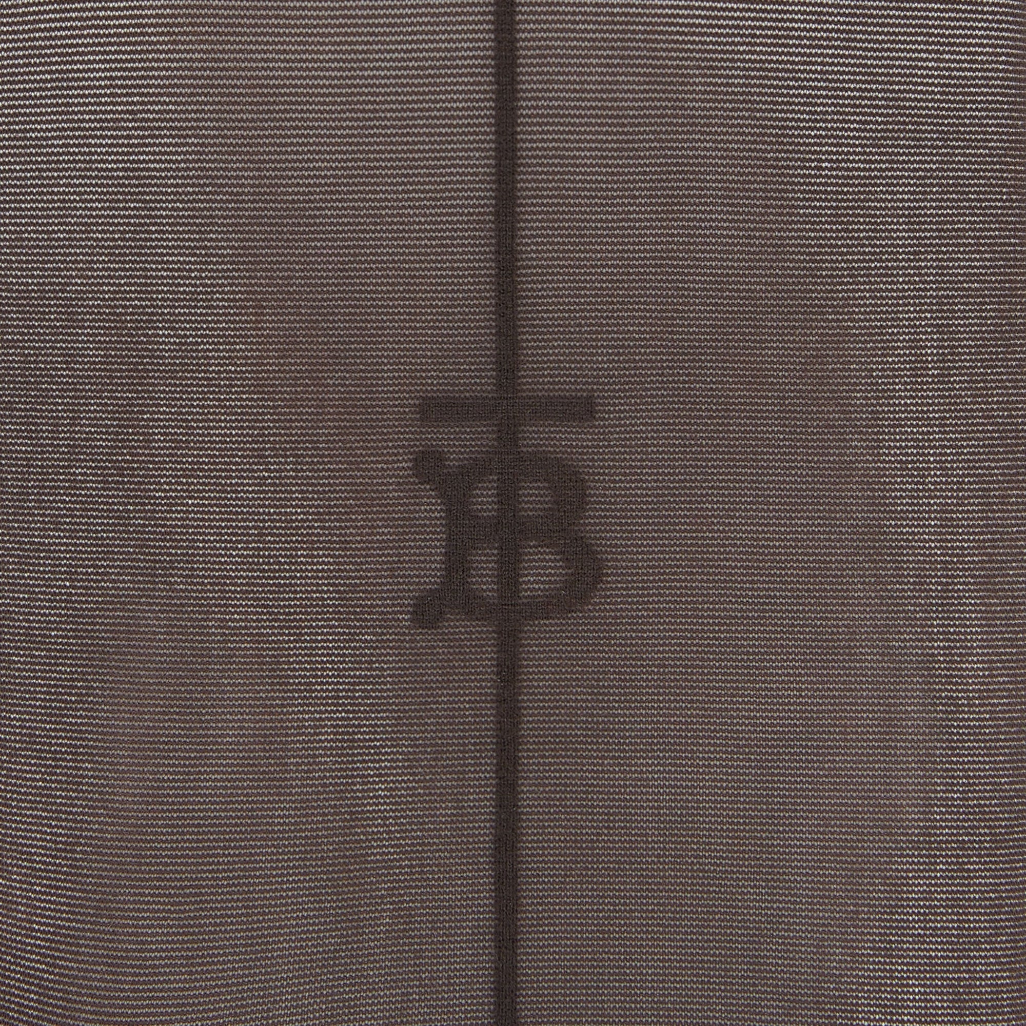 Collants avec coutures monogram - Moka foncé
