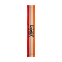 Écharpe en jacquard de cachemire à rayures et logo - Orange vif