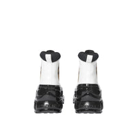 WHITE/ARCHIVE BEIGE Bottines Chelsea en toile enduite avec Vintage check