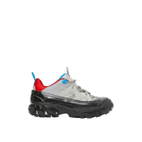 GREY/RED Sneakers Arthur en nylon et cuir velours