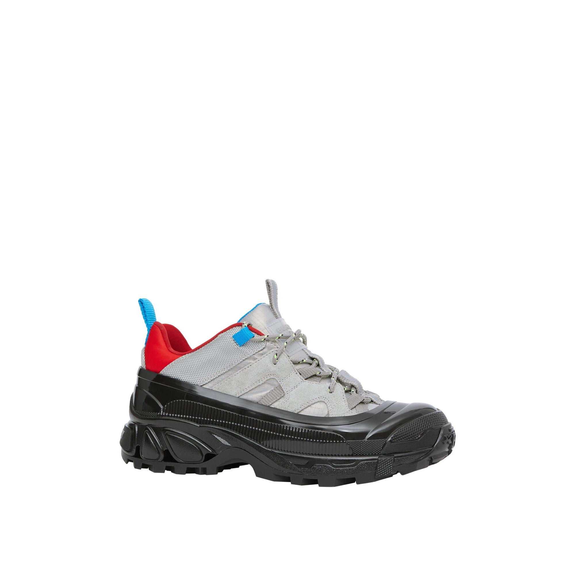 Sneakers arthur en nylon et cuir velours - Gris & rouge