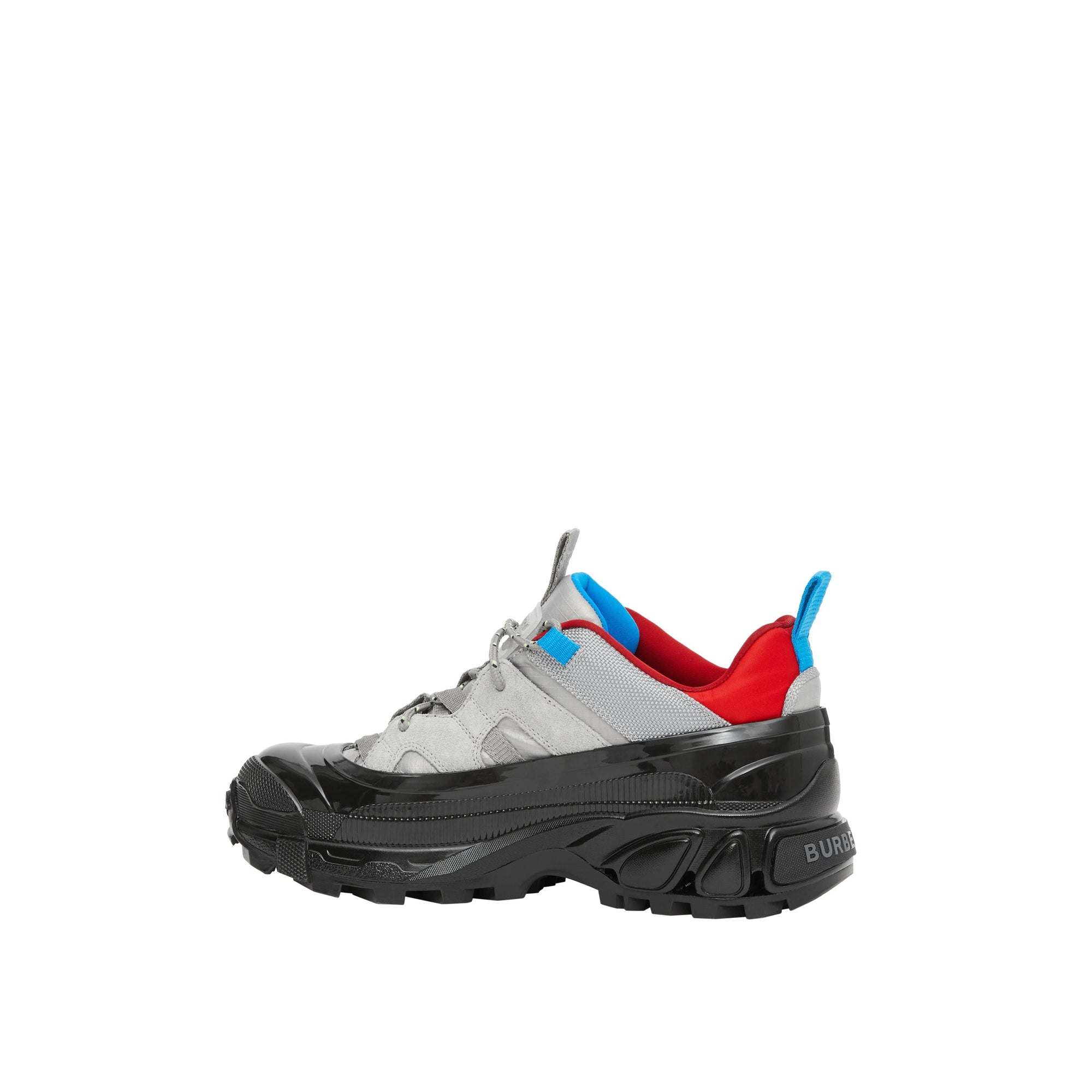 Sneakers arthur en nylon et cuir velours - Gris & rouge