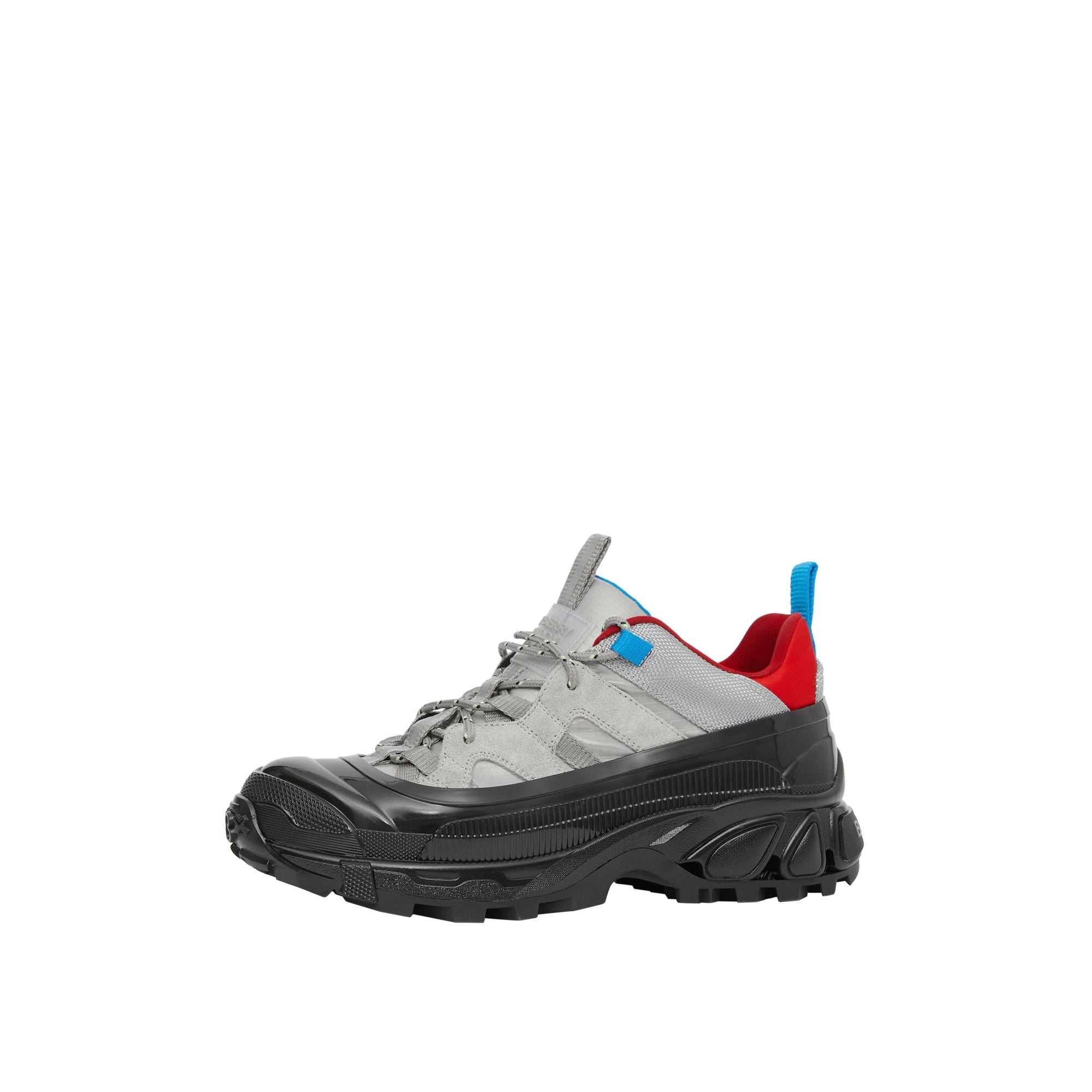 Sneakers arthur en nylon et cuir velours - Gris & rouge