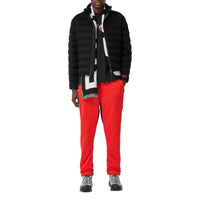 BRIGHT RED Pantalon de survêtement en jersey et néoprène à rayures