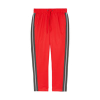 BRIGHT RED Pantalon de survêtement en jersey et néoprène à rayures