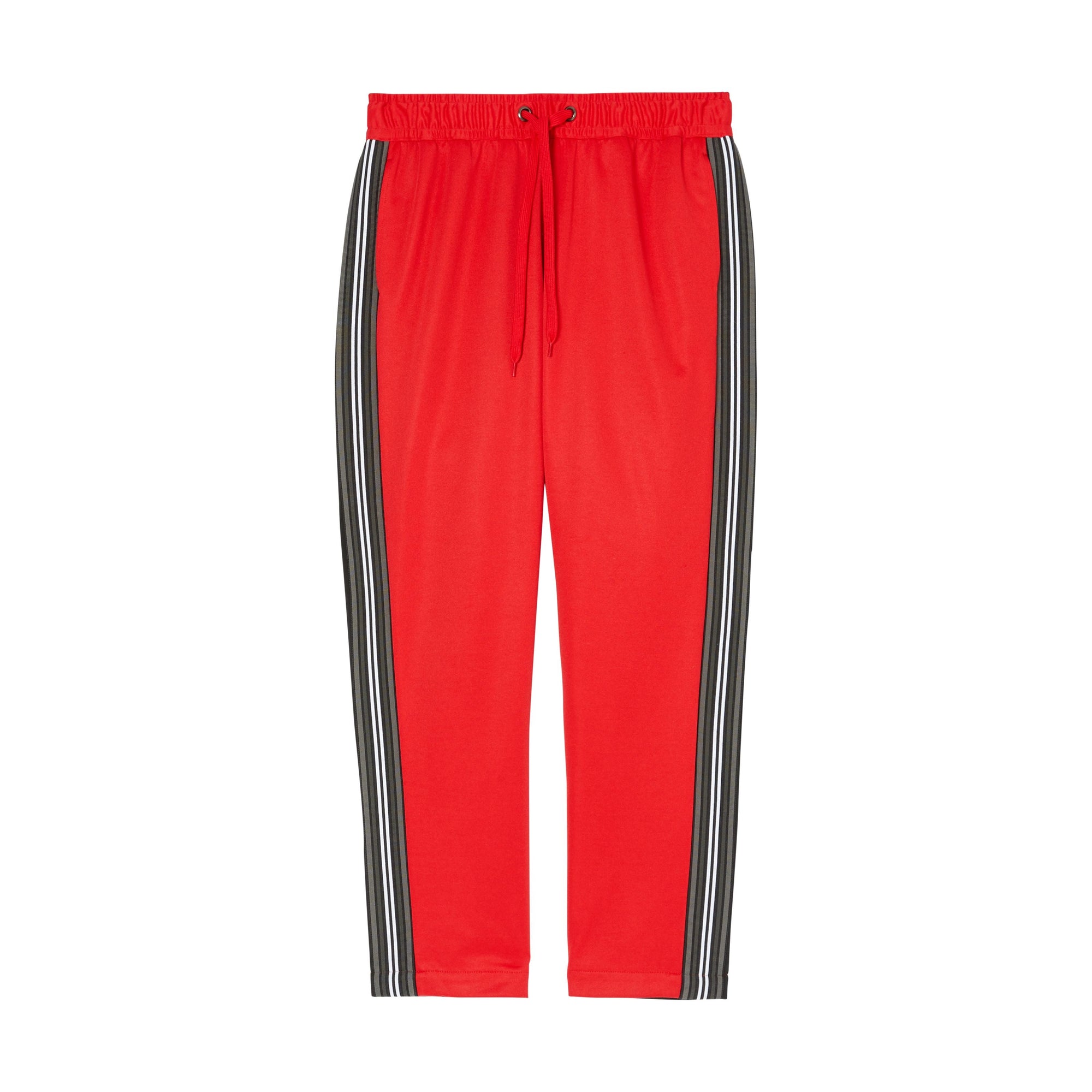 BRIGHT RED Pantalon de survêtement en jersey et néoprène à rayures