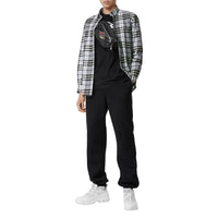 Chemise en popeline de coton check - Bleu ciel